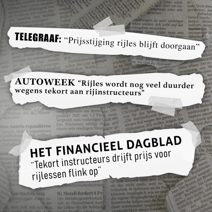 In de media: Tekort aan rijinstructeurs zorgt voor prijsstijging rijles